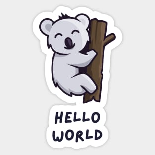 Hello World Newborn Birth Announcement Sticker